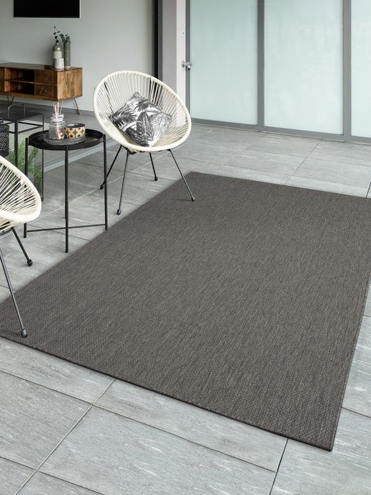 Indoor & Outdoor Kurzflorteppich Anthracite – Maestro