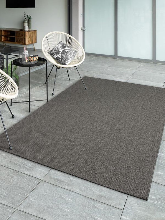 Indoor & Outdoor Kurzflorteppich Anthracite – Maestro