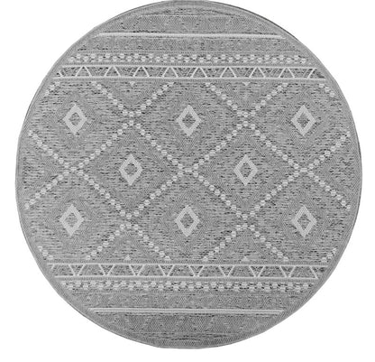 In- & Outdoor Teppich Ottowa 22565 95-Grey-Rund