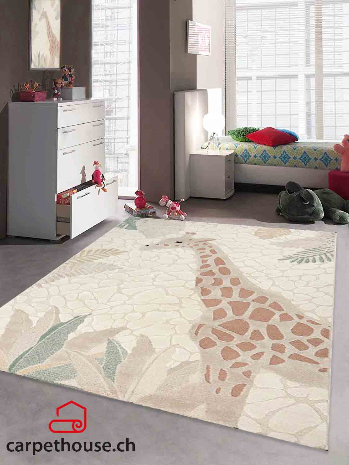 Elio Kinderteppich Giraffe Cream