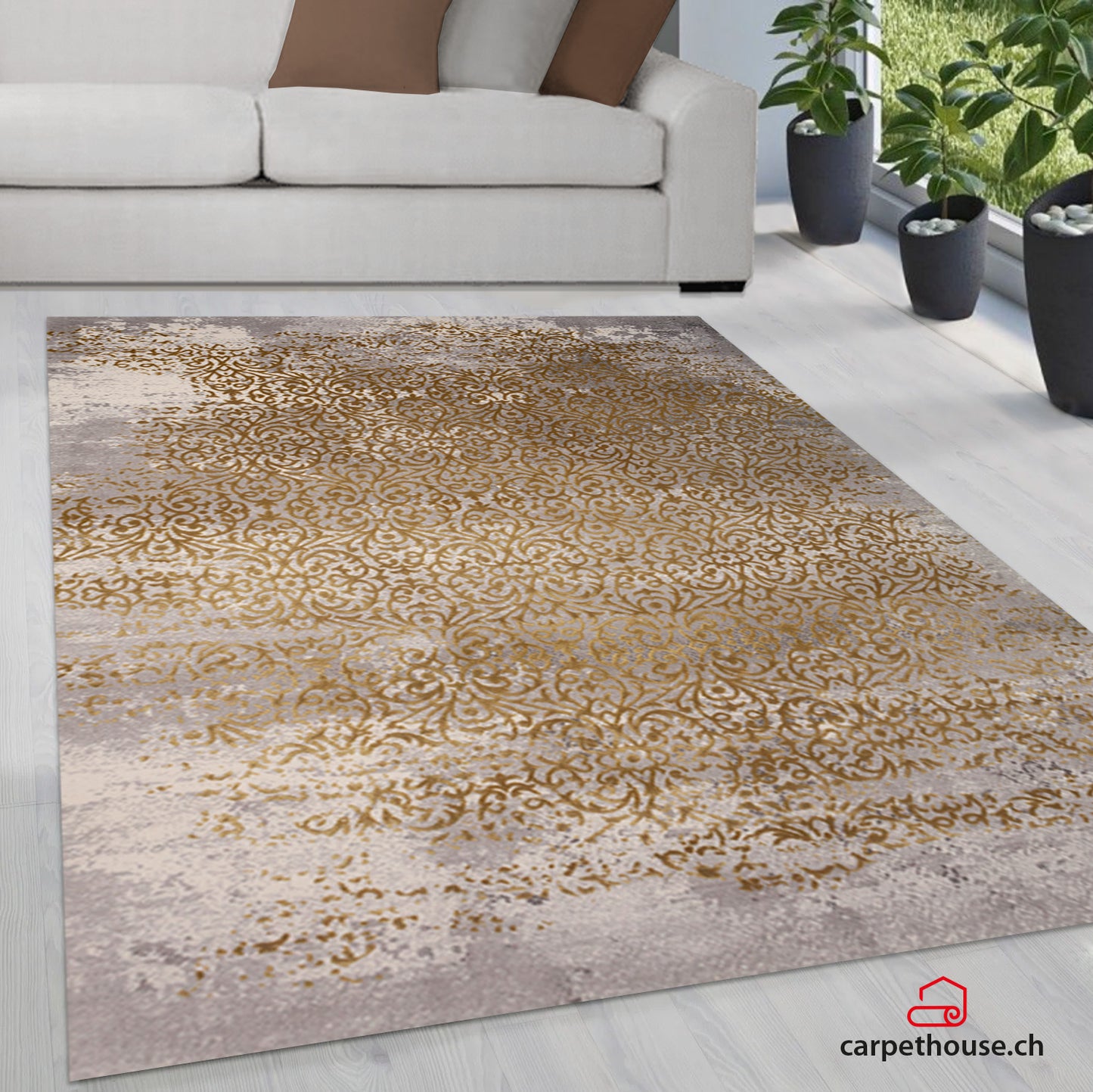 Merinos Teppich Thema 23016-957 Grey-Beige