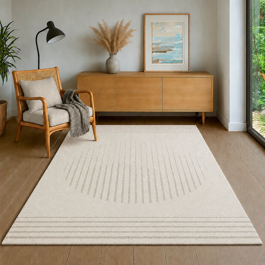 Elio Designer Teppich | Cream | Kurzflorteppich
