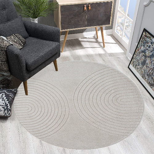 Kurzflorteppich Eclipse 2320 195 Grey – Rund