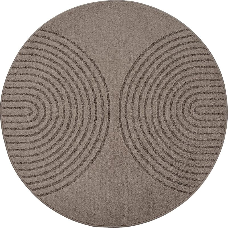 Kurzflor Teppich Eclipse 2320 80-Brown – Rund