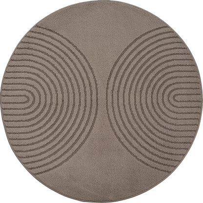 Kurzflor Teppich Eclipse 2320 80-Brown – Rund