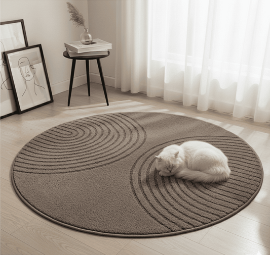 Kurzflor Teppich Eclipse 2320 80-Brown – Rund