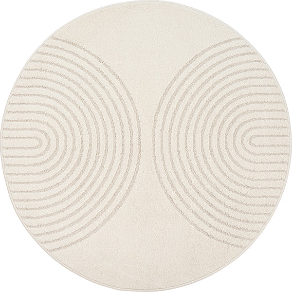 Kurzflor Teppich Eclipse 2320 160 Cream – Rund