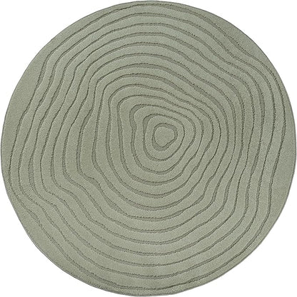 Elio Designer Teppich Hoch-Tief Effekt,2325 40-Green-rund