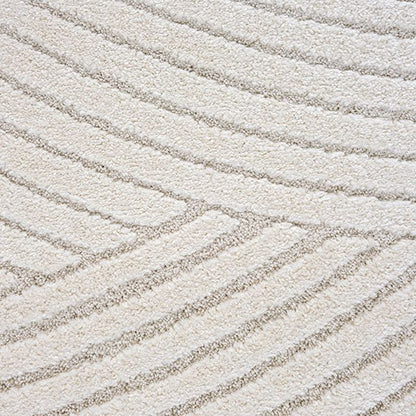 Elio Designer Teppich Hoch-Tief Effekt, 2401 160-Cream