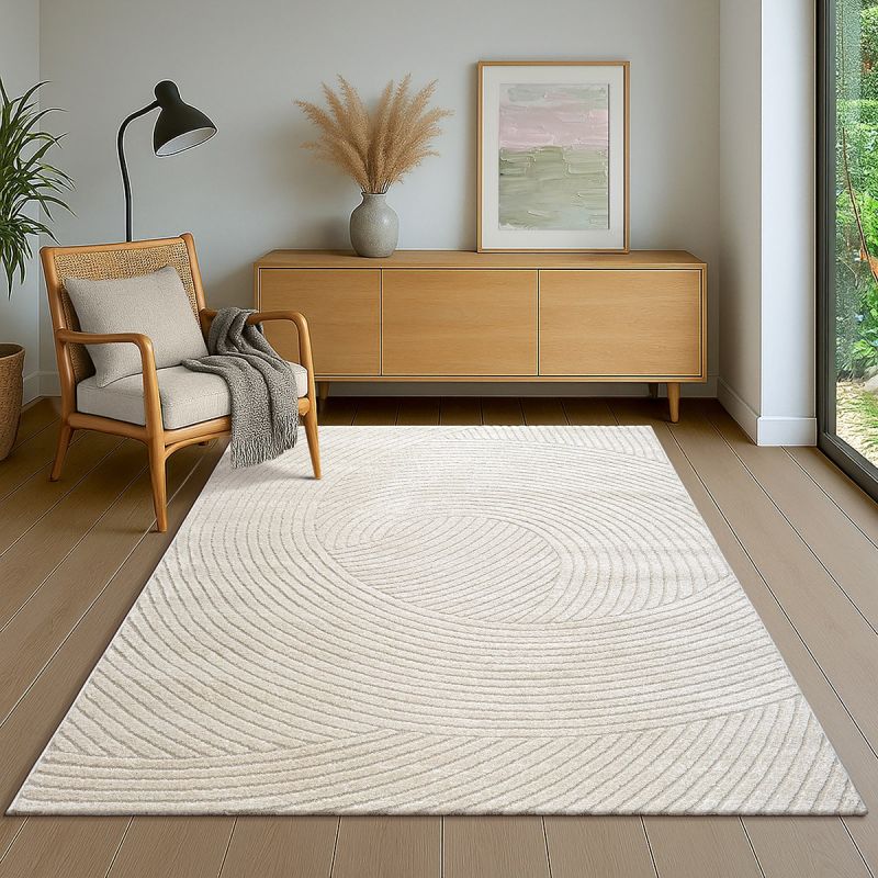 Elio Designer Teppich | Cream | Kurzflorteppich