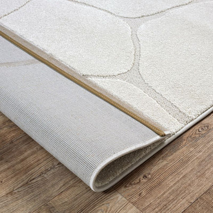 Elio Designer Teppich Hoch-Tief Effekt, 2404 160-Cream