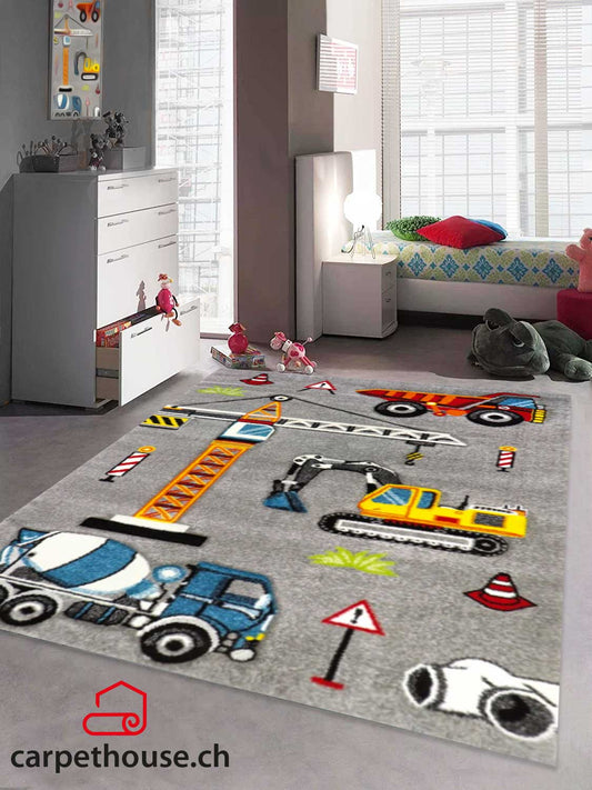 Kinderteppich DIAMOND KIDS "Baustelle"