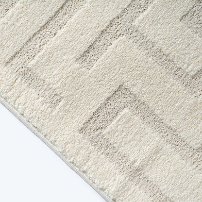 Teppich Eclipse-Cream – Moderner Teppich mit Mäander-Design