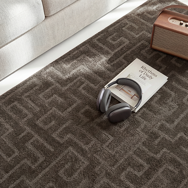 Teppich Eclipse-Brown – Moderner Teppich mit Mäander-Design (Kopie)