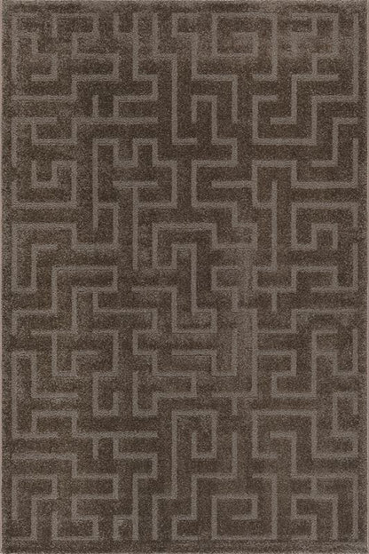 Teppich Eclipse-Brown – Moderner Teppich mit Mäander-Design (Kopie)