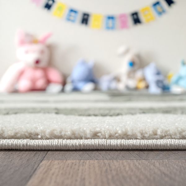 Elio Kinderteppich mit Krokodilmotiv| Cream | Kurzflorteppich