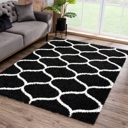 Madrid Schwarz – Hochflor Teppich