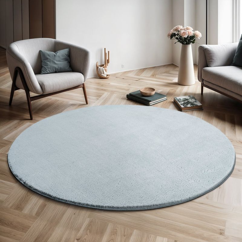 Hochflor Teppich Loft 37 30 Blue – Rund