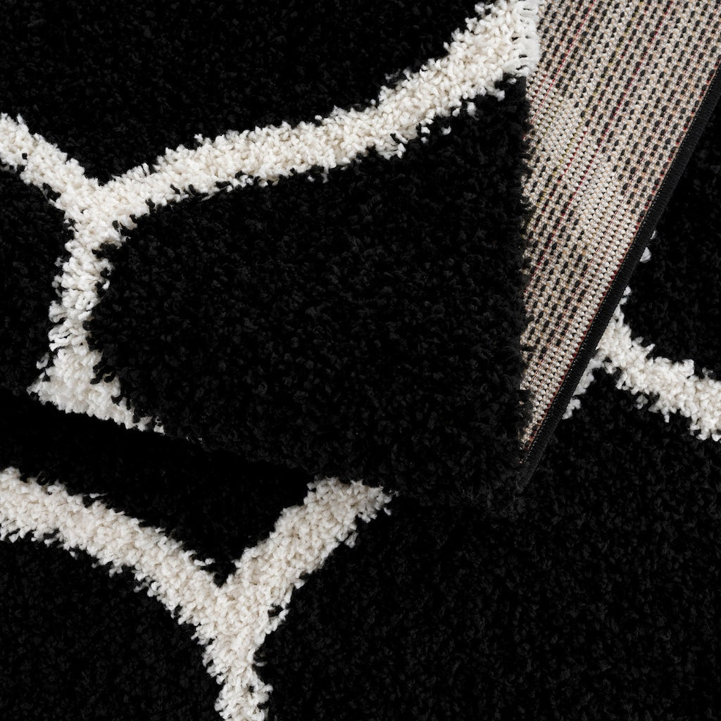 Madrid Schwarz – Hochflor Teppich