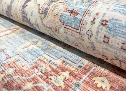 Aria Multi – Klassischer Vintage Teppich, waschbar