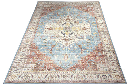 Aria Multi – Klassischer Vintage Teppich, waschbar