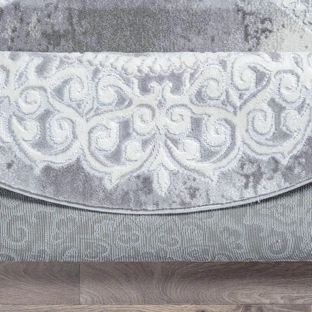 Runder Sanat Harmony | Light Grey | Kurzflorteppich