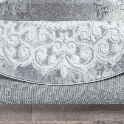 Runder Sanat Harmony | Light Grey | Kurzflorteppich