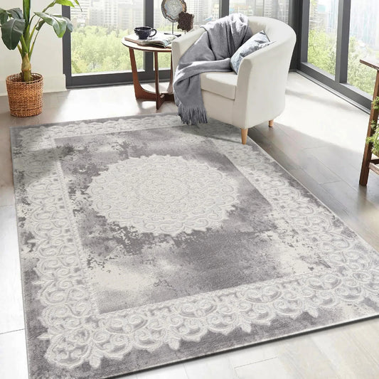 Sanat Harmony | Light Grau | Kurzflorteppich