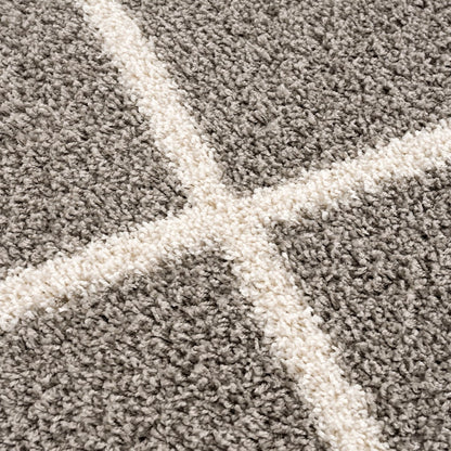 Madrid Hellgrau – Hochflor Teppich