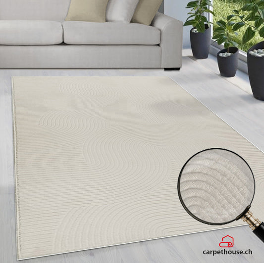 Stilo Moderner Weicher Teppich 390 60-Cream