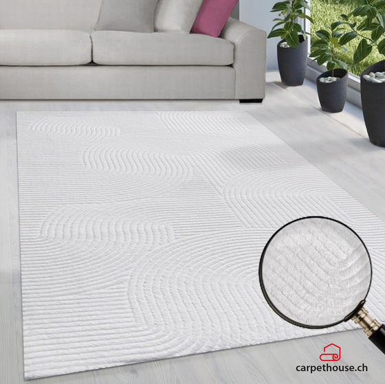 Stilo Moderner Weicher Teppich 390 62-Off White