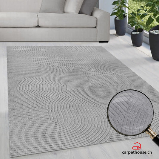 Stilo Moderner Weicher Teppich 390 95-Grey