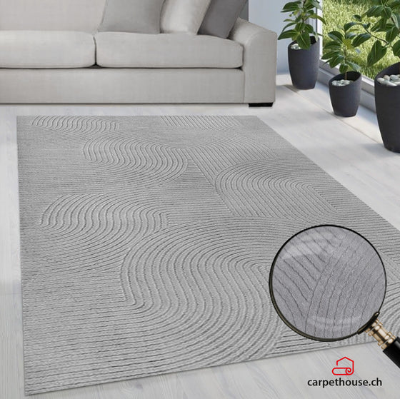 Stilo Moderner Weicher Teppich 390 95-Grey