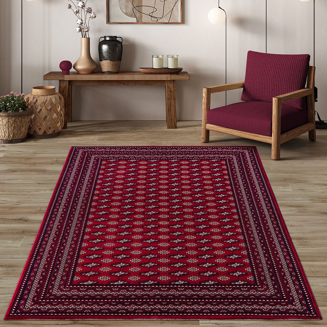 Teppich Dubai | Red | Kurzflorteppich
