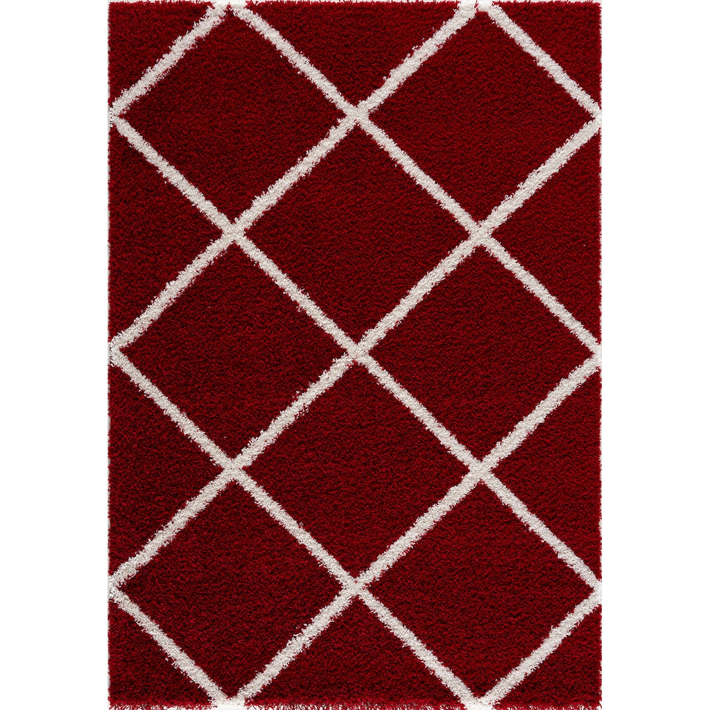 Madrid Rot – Hochflor Teppich