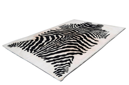Rabbit Animal 400 Schwarz / Weiss – Weicher Hochflorteppich