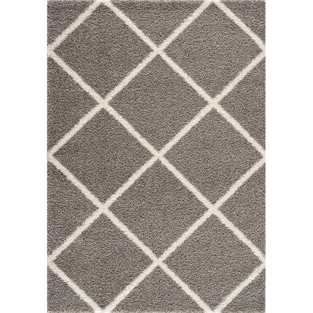 Madrid Hellgrau – Hochflor Teppich
