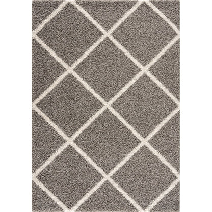 Madrid Hellgrau – Hochflor Teppich