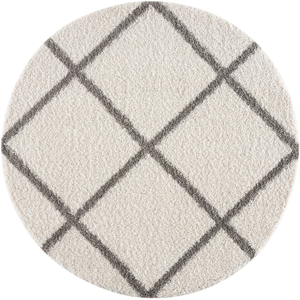 Madrid Creme – Runder Hochflor Teppich