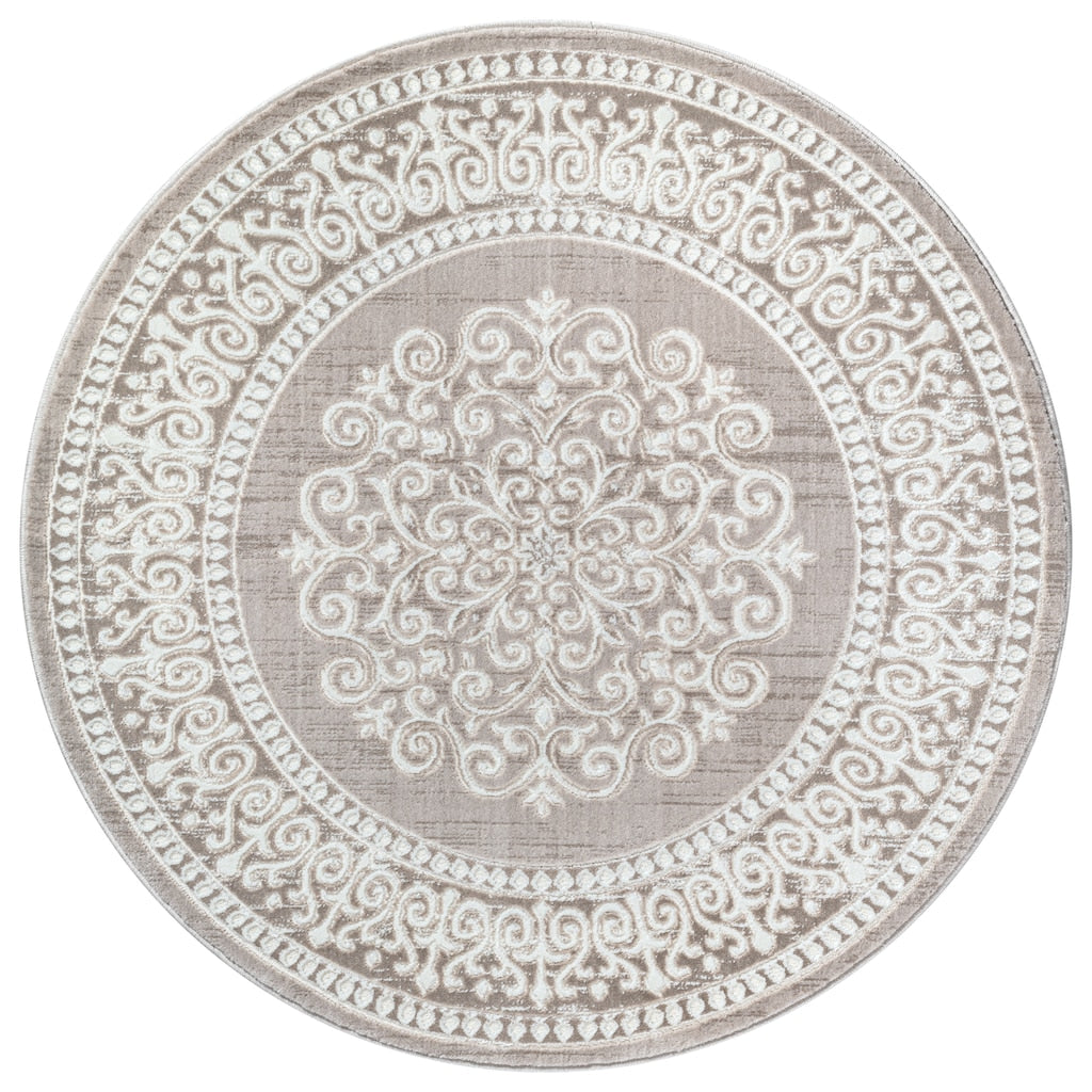 Harmony | Beige | Kurzflorteppich | rund