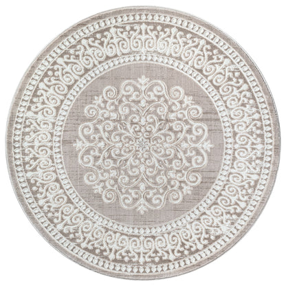 Harmony | Beige | Kurzflorteppich | rund