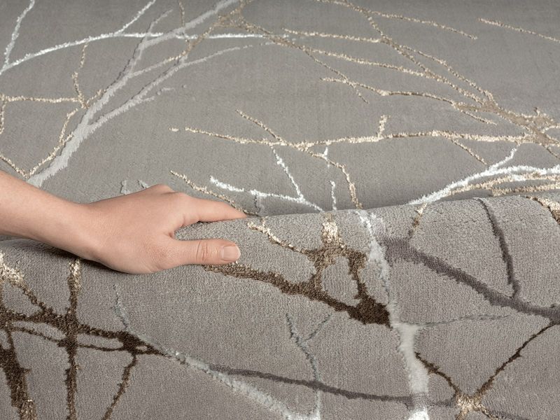 Creation | Grey | Kurzflorteppich | rund