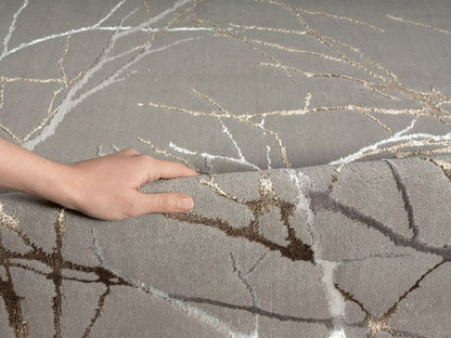 Creation | Grey | Kurzflorteppich | rund