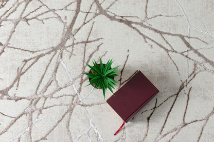 Creation | Creme | Kurzflorteppich | rund