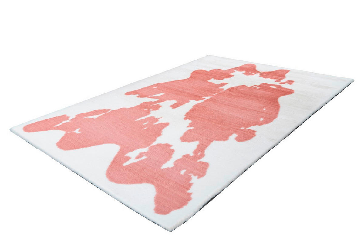 Rabbit Animal 500 Rosa / Weiss – Weicher Hochflorteppich