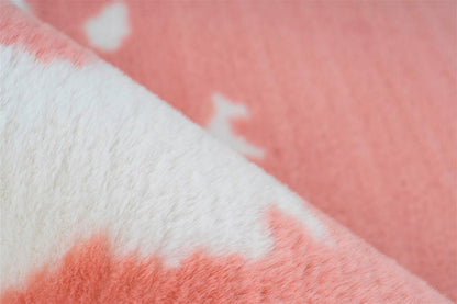 Rabbit Animal 500 Rosa / Weiss – Weicher Hochflorteppich