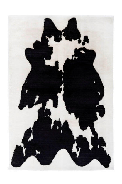 Rabbit Animal 500 Schwarz / Weiss – Weicher Hochflorteppich