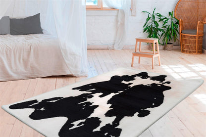 Rabbit Animal 500 Schwarz / Weiss – Weicher Hochflorteppich
