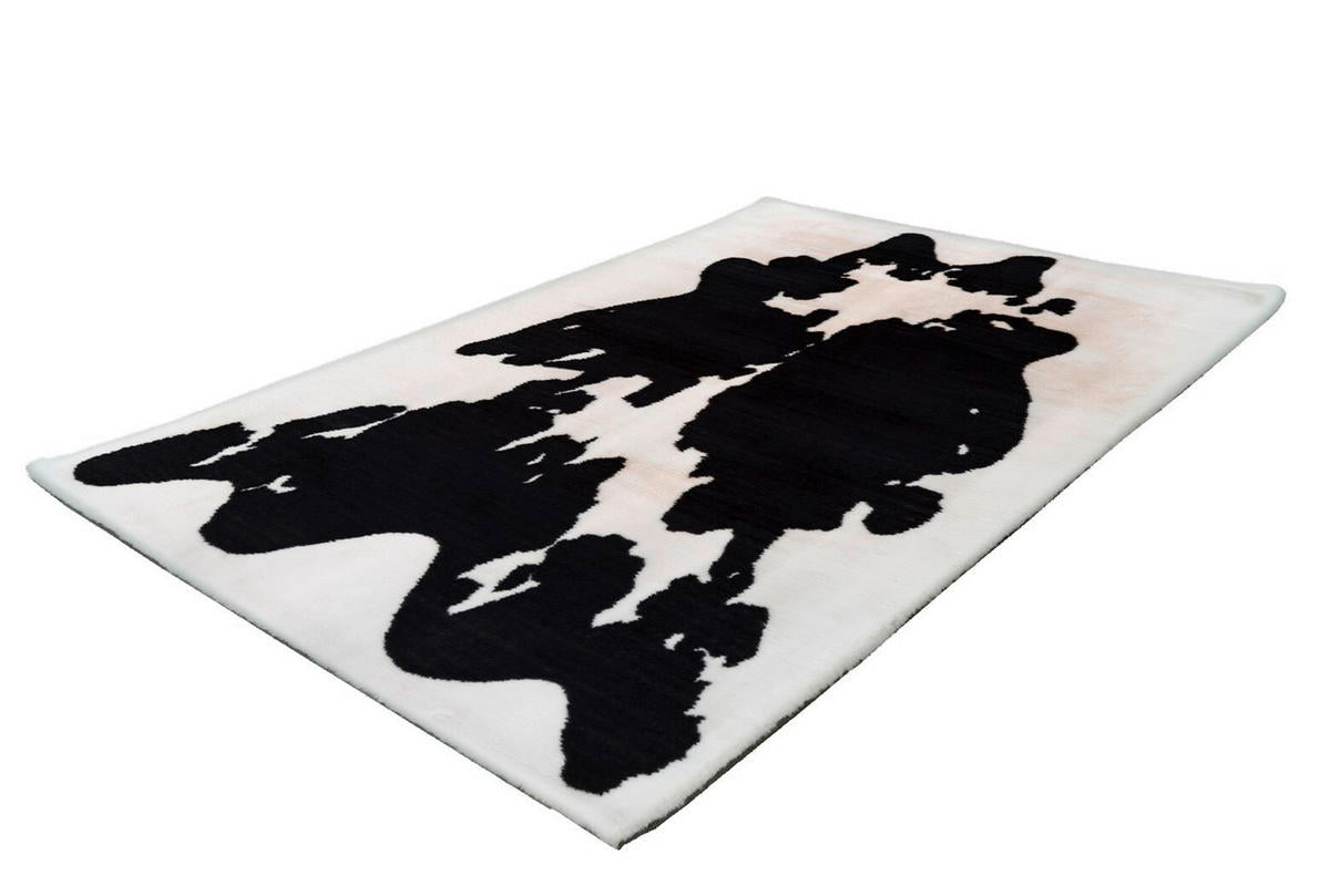 Rabbit Animal 500 Schwarz / Weiss – Weicher Hochflorteppich