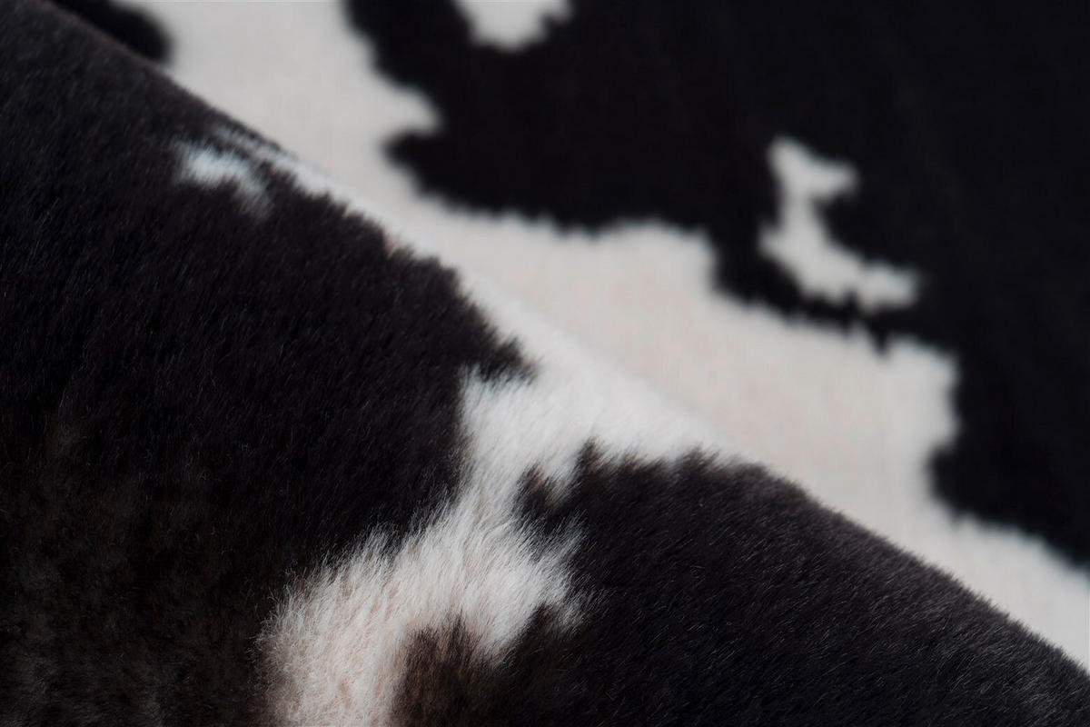 Rabbit Animal 500 Schwarz / Weiss – Weicher Hochflorteppich
